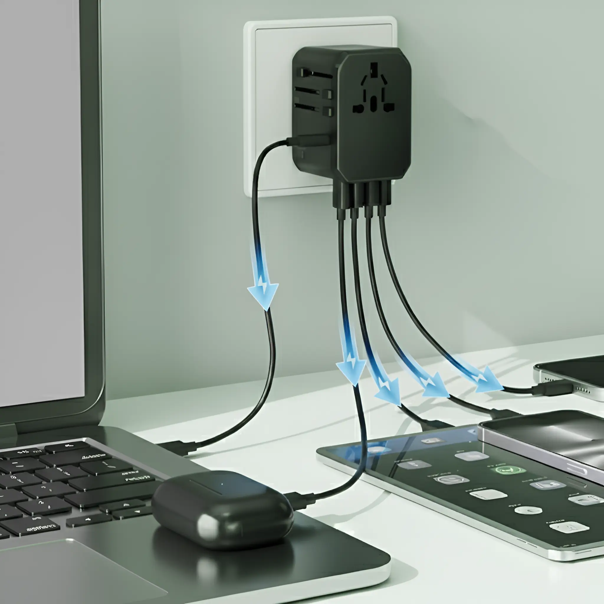 Lightup Logo Travel Adapter