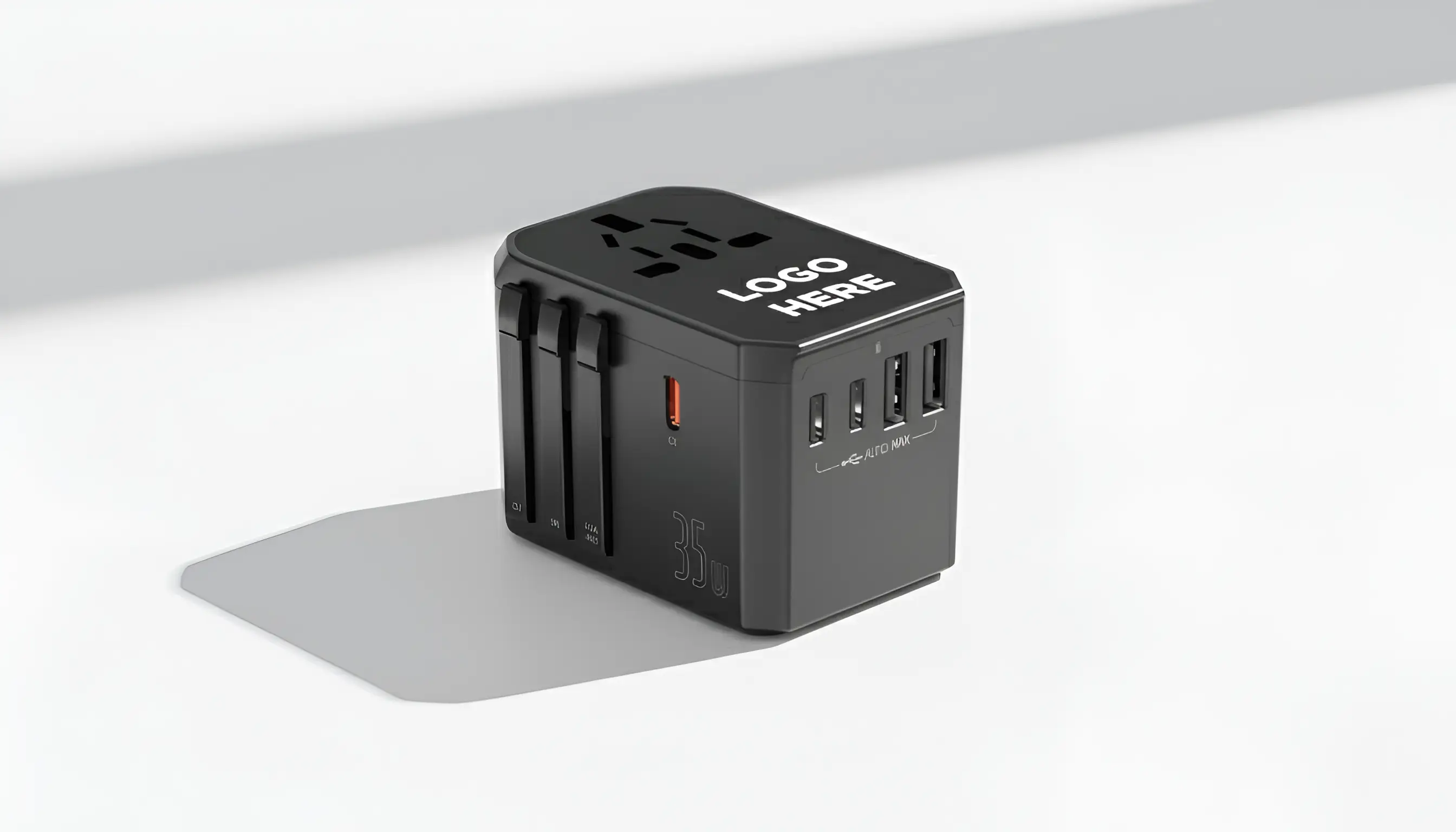 Lightup Logo Travel Adapter