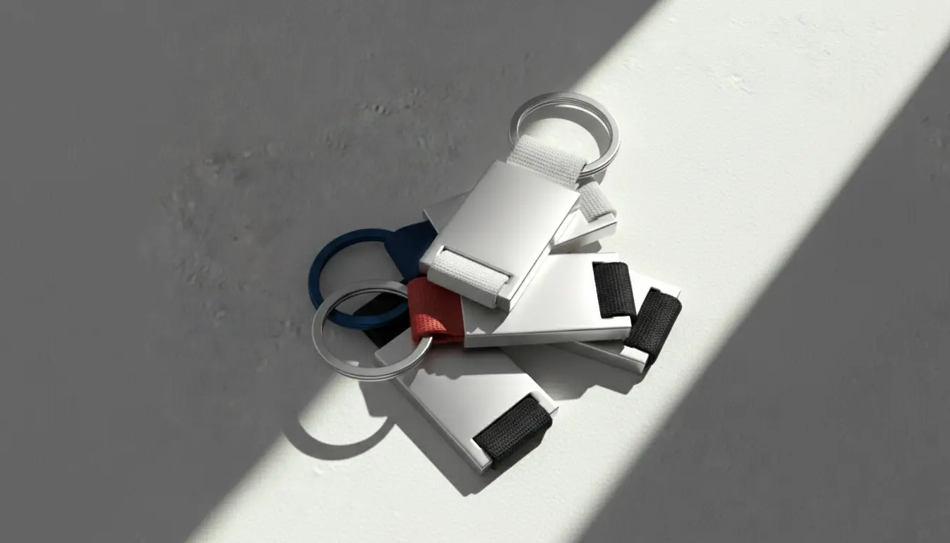 Metal Keychain With Fabric