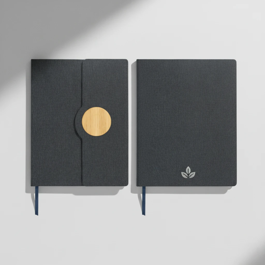 Notebooks with Bamboo & Magnetic Closure