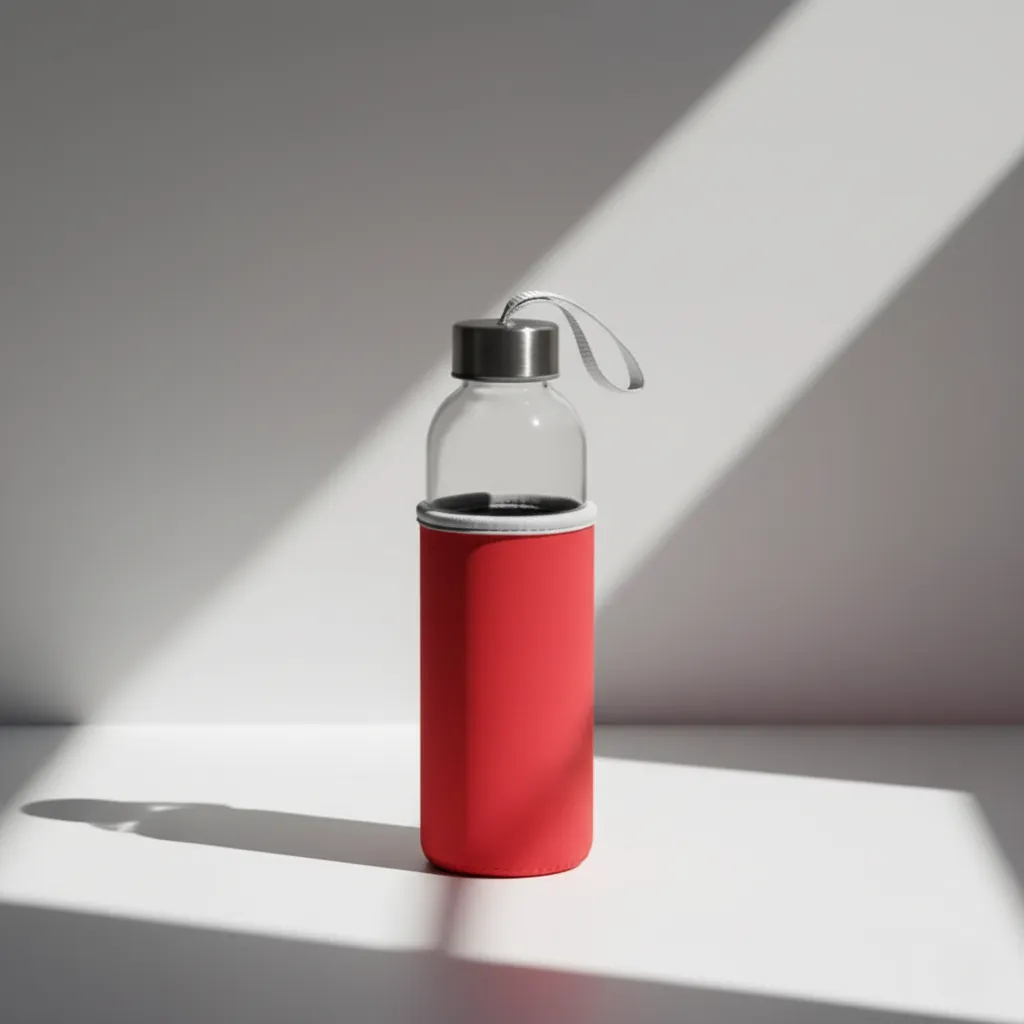 Promotional Glass bottle with sleeve