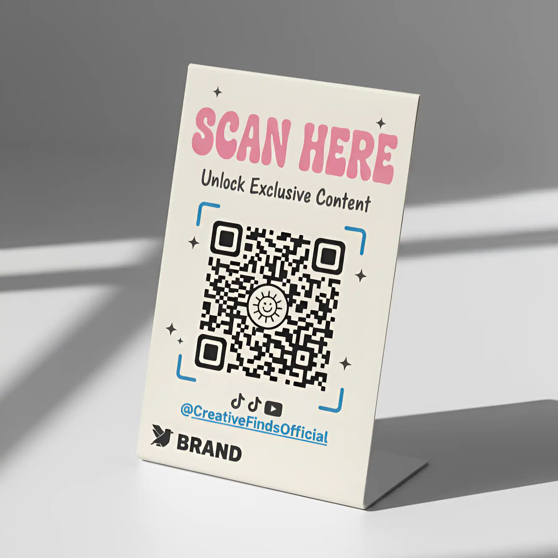 Acrylic QR stand