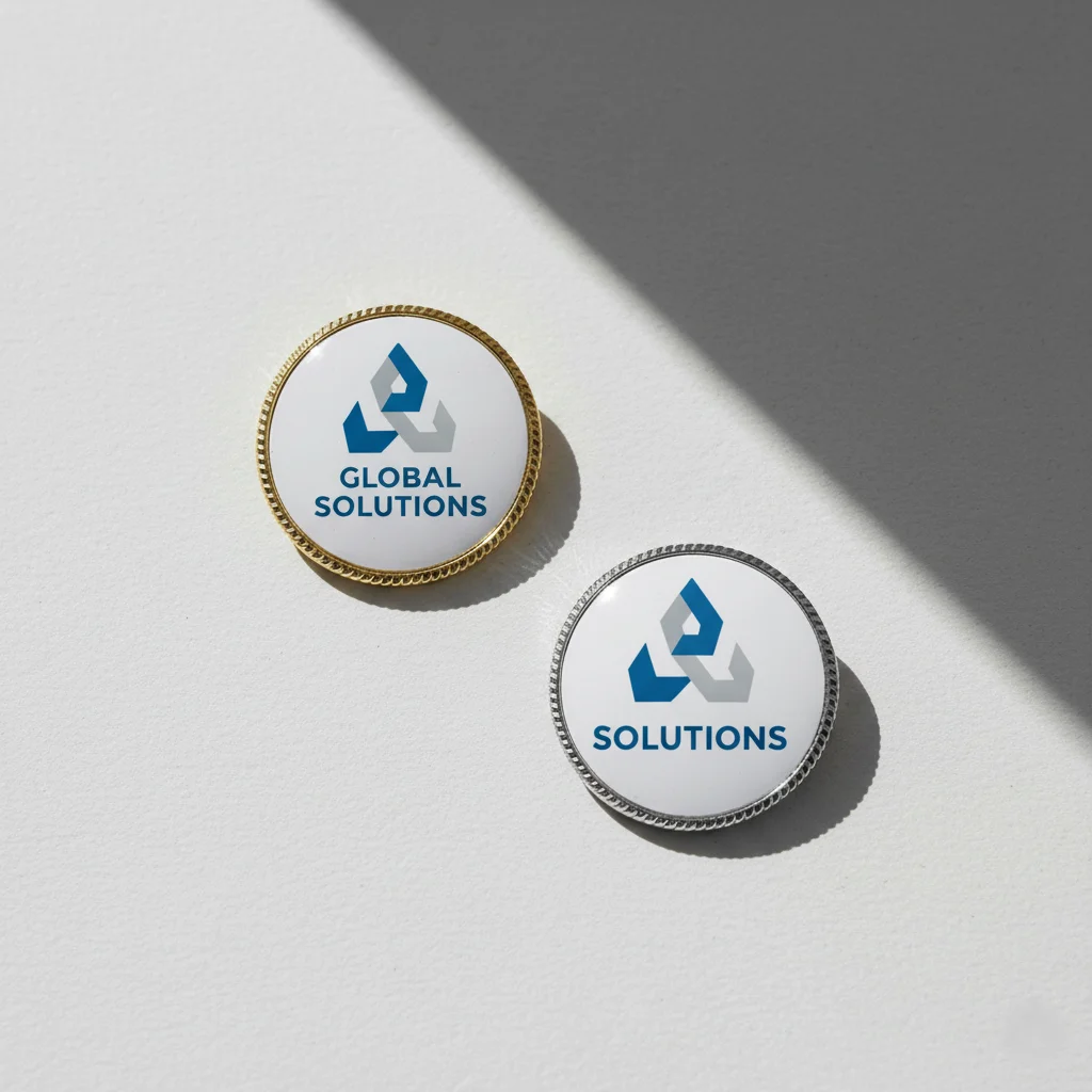 Rope Design Round Metal Badge
