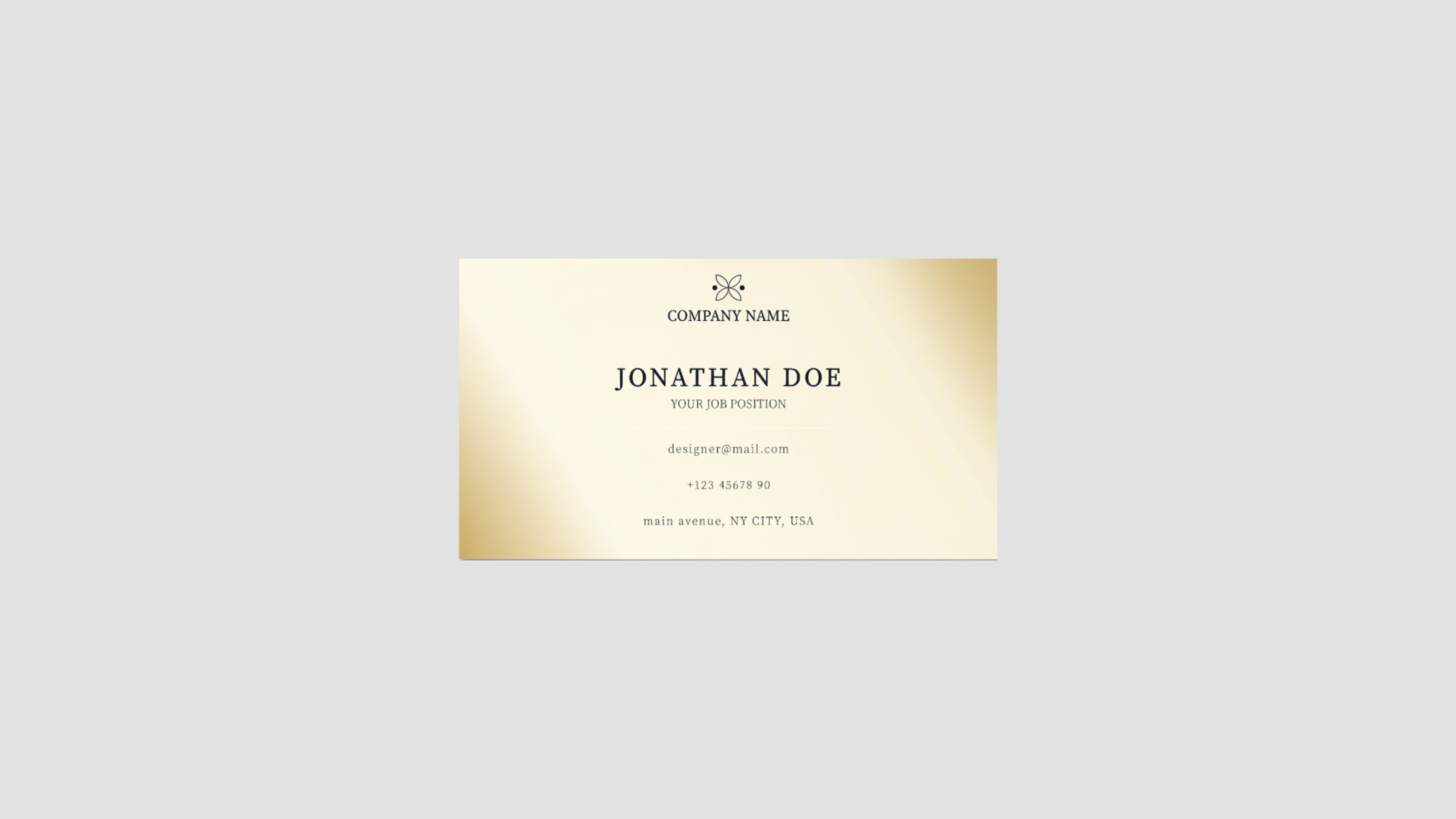 Ice Gold Paper Business Cards : Digital print