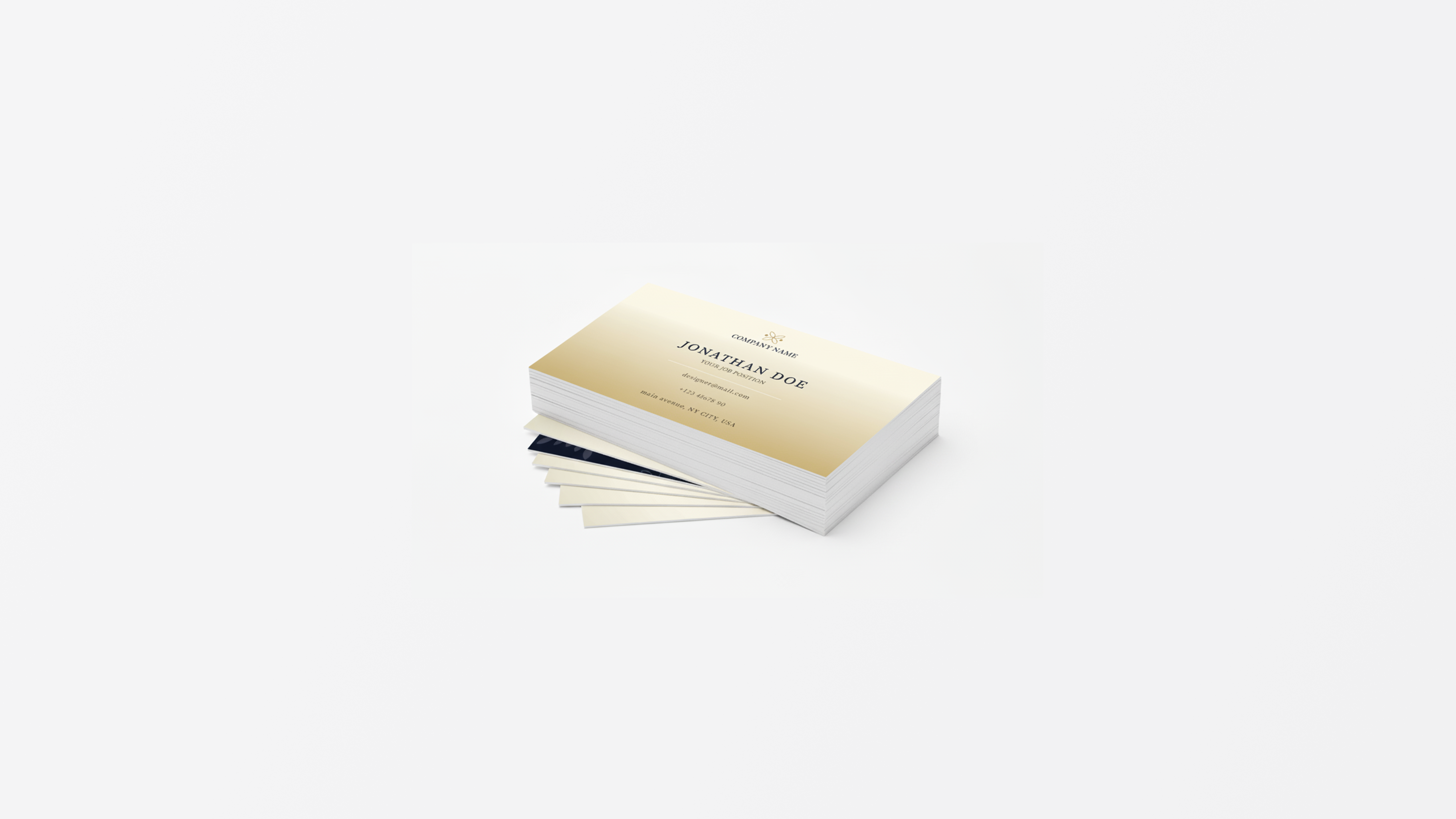 Ice Gold Paper Business Cards : Digital print