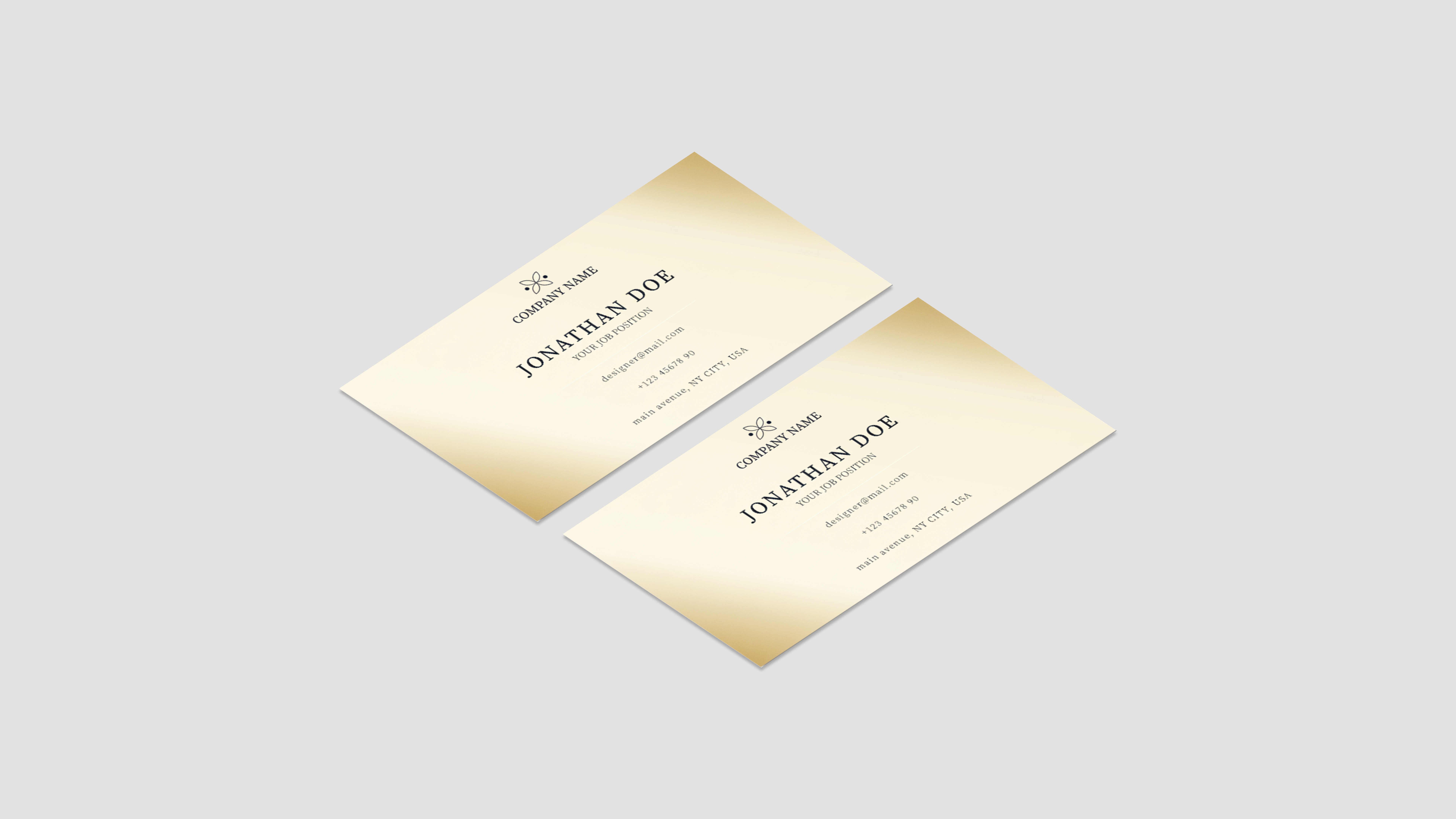 Ice Gold Paper Business Cards : Digital print