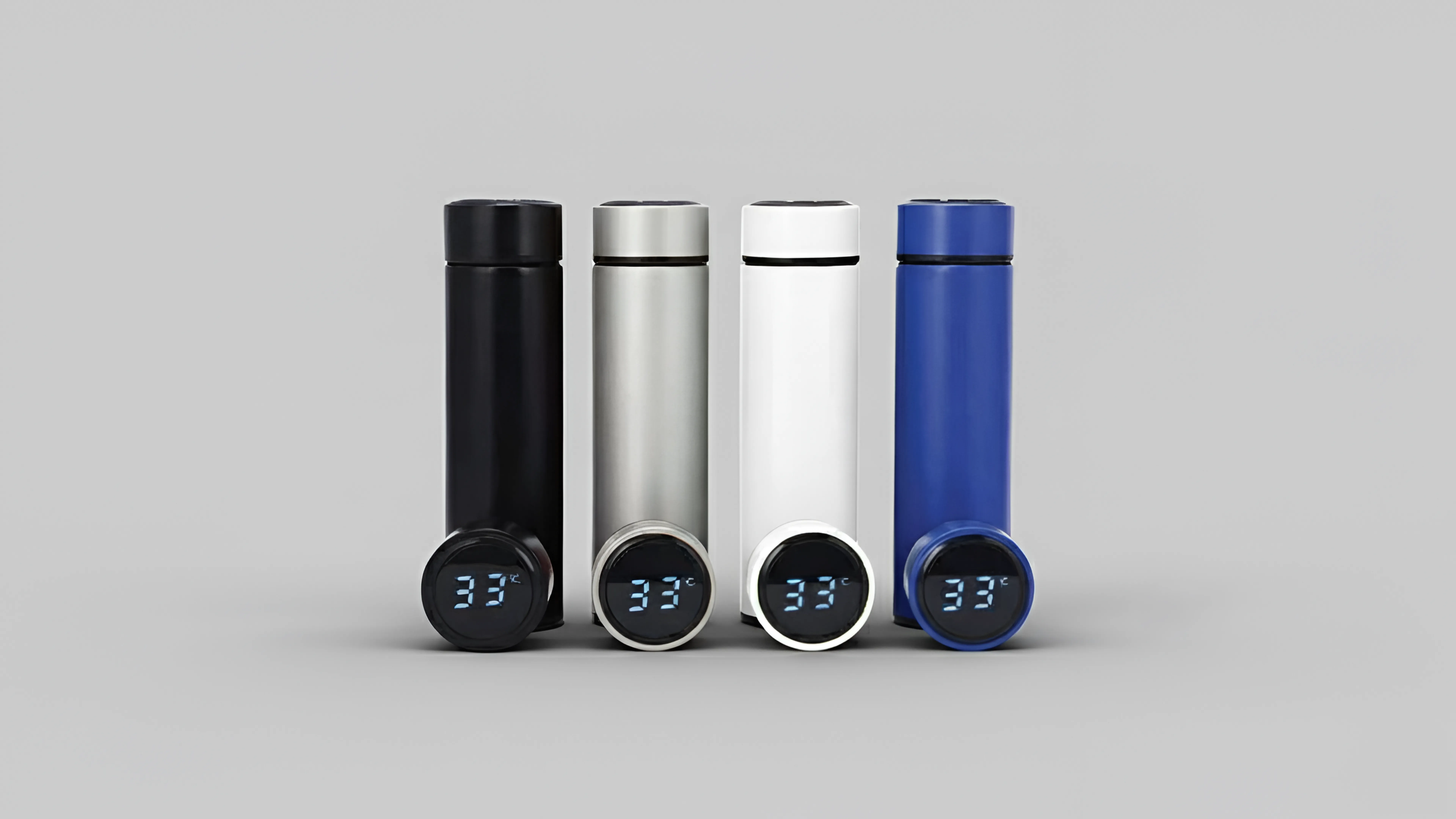 Smart temperature LED display bottle