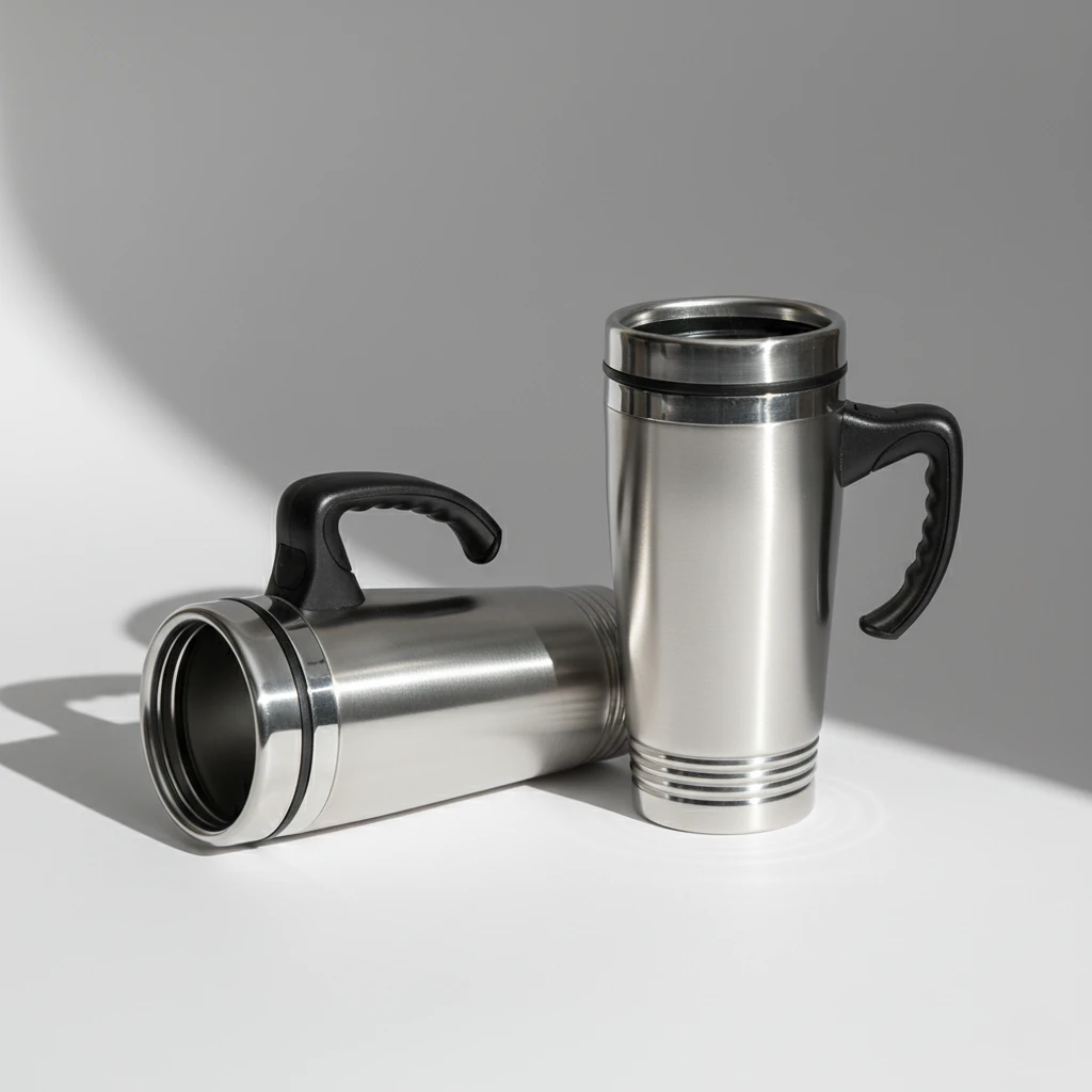 Stainless Steel Travel Mug with Handle