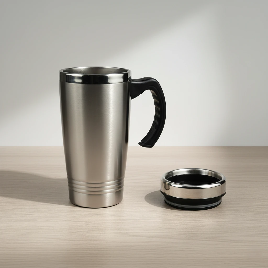 Stainless Steel Travel Mug with Handle