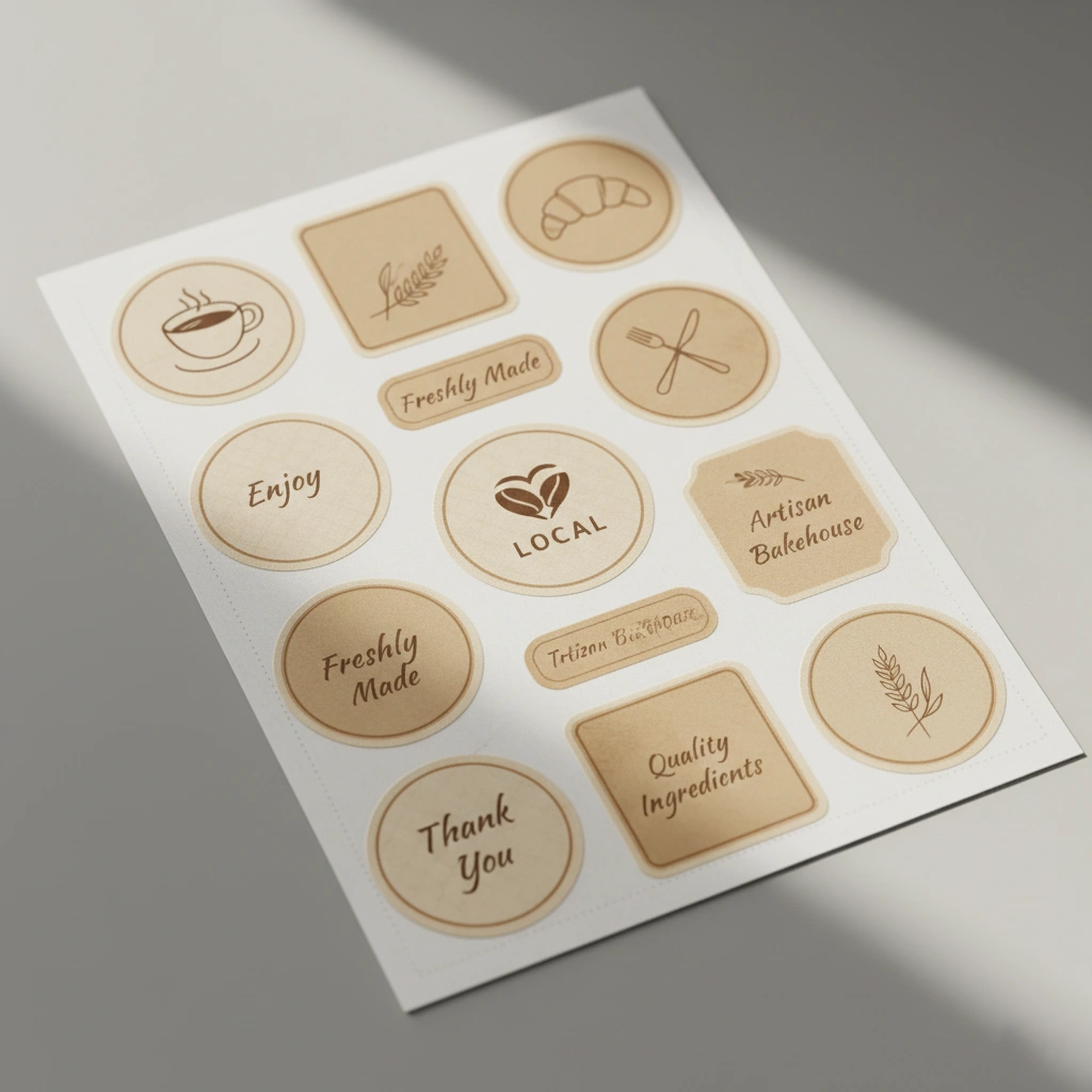 Stickers on Sheet