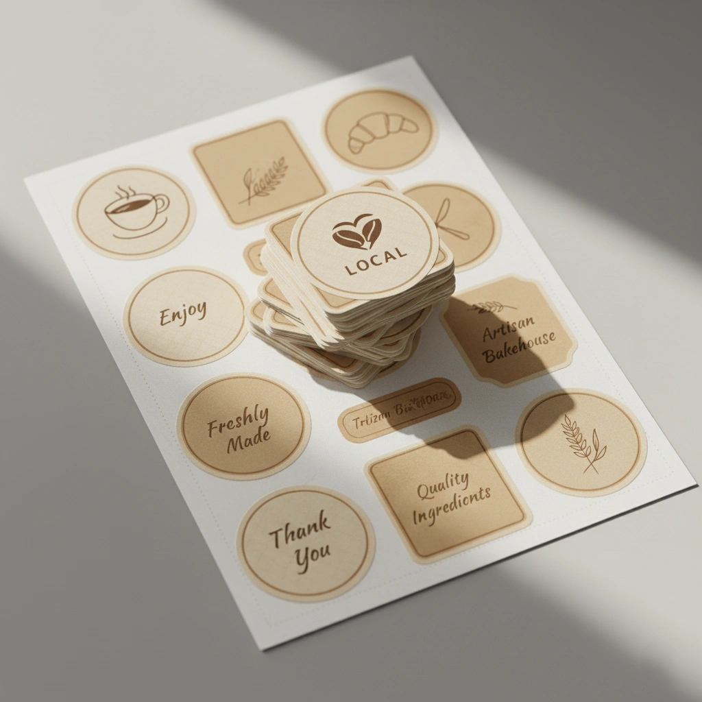 Stickers on Sheet