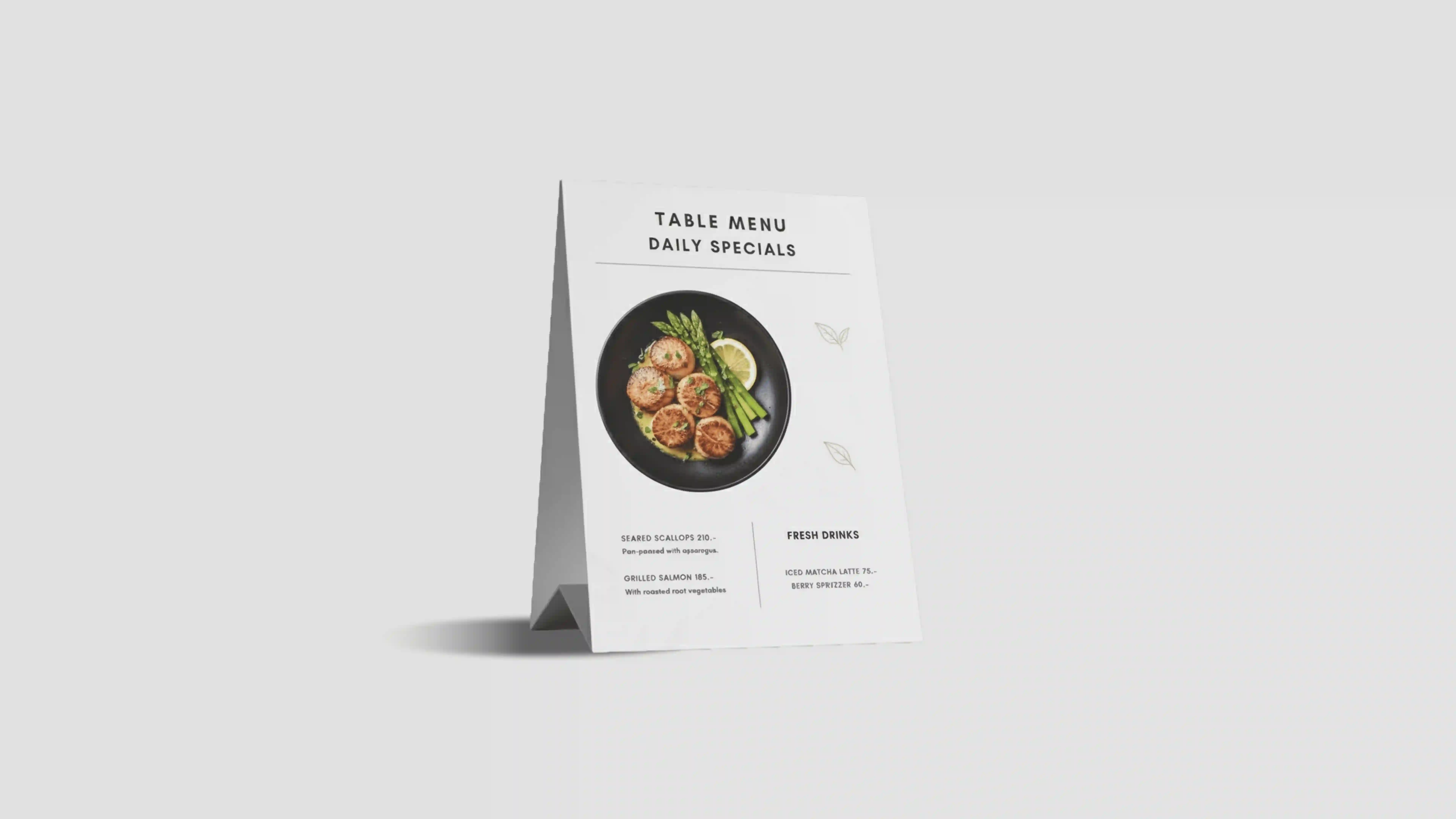 Table Tent : Digital Print