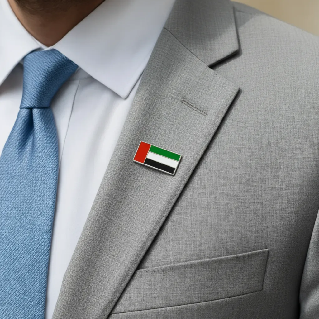 UAE Flag Metal Badge