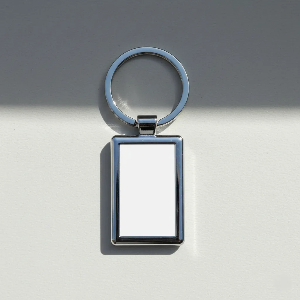 Rectangle Metal Keychain