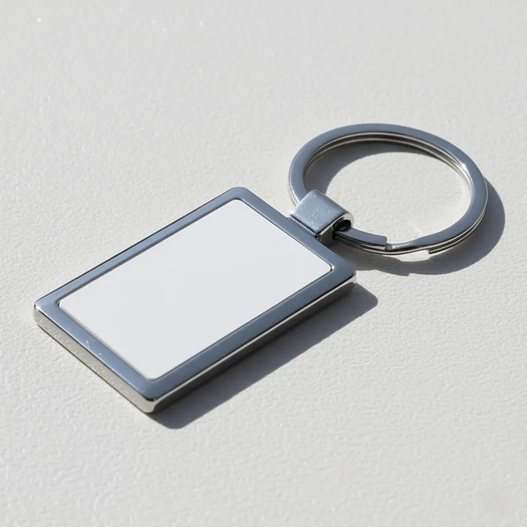 Rectangle Metal Keychain