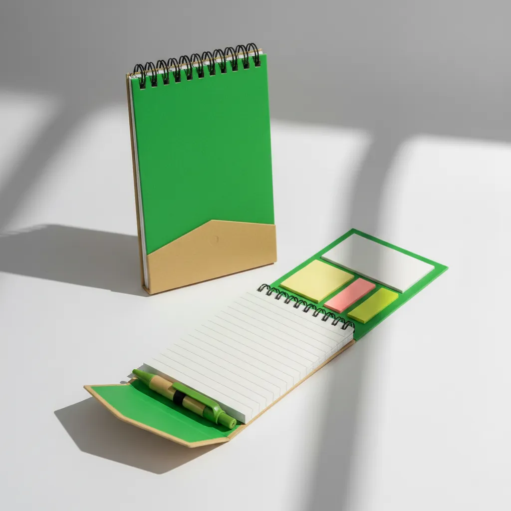 Recycled Notepad with Pen and Magnetic Flap