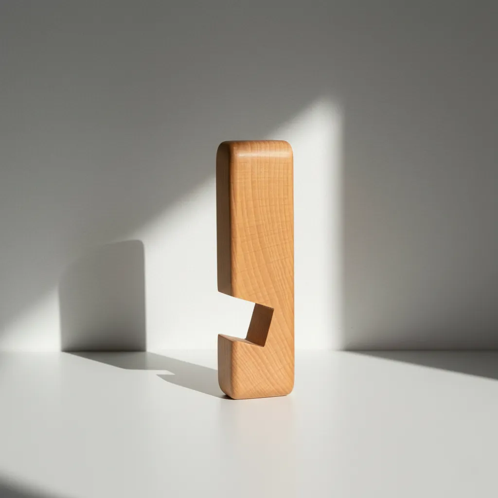 Wooden mobile stand with one slot