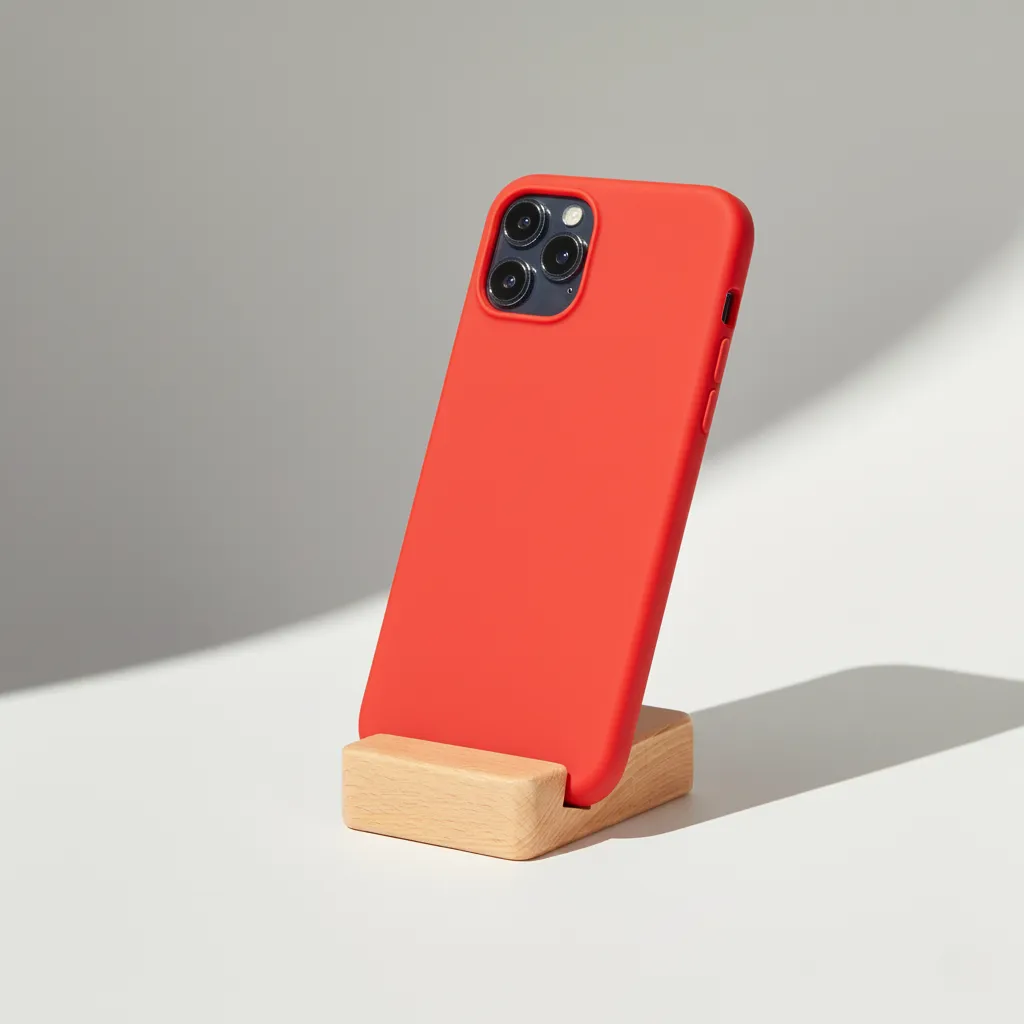 Wooden mobile stand with one slot